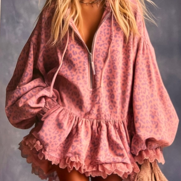 Pink Leopard Women's Dress - Picture 2 of 4